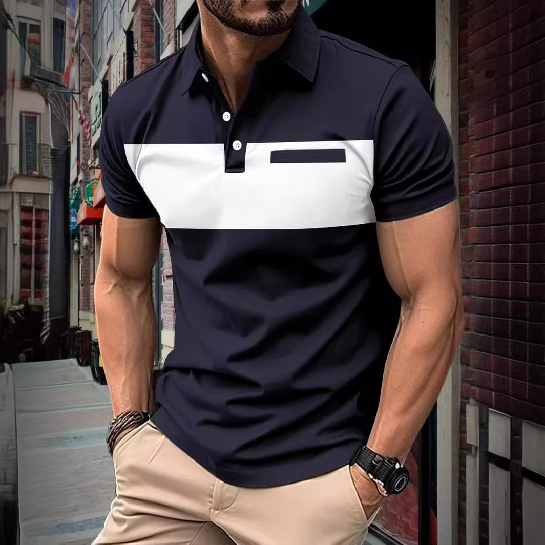 Men's Short Sleeve Polo Shirt Casual Polo Shirt Men's Polo Shirt - Image 4