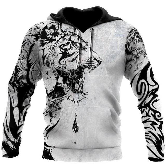Hoodies For Men Cool Animal-print Streetr - Image 6
