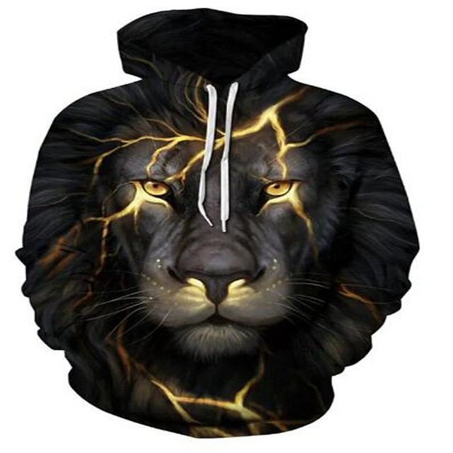 Hoodies For Men Cool Animal-print Streetr - Image 2
