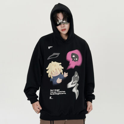 Men's fashion hoodie with cartoon printed design
